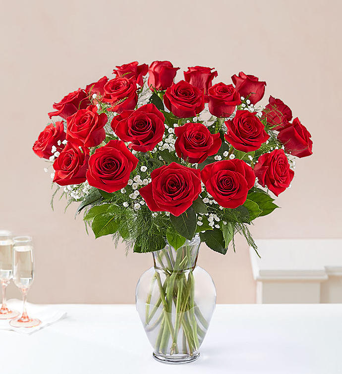 24 Elegance Long Stem Red Roses