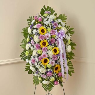 Sunflower and Rose Standing Spray