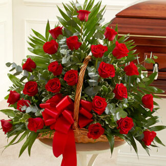 Sincerest Sympathies Fireside Basket - Red