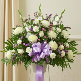 Heartfelt Sympathies Lavender Standing Basket