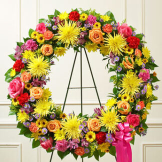 Serene Blessings Bright Standing Wreath
