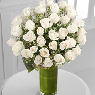 Clarity Luxury Rose Bouquet - 36-inch Premium Long-Stemmed Roses