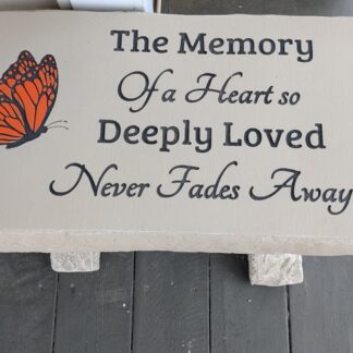 Deeply Loved Cement Sympathy Garden Bench