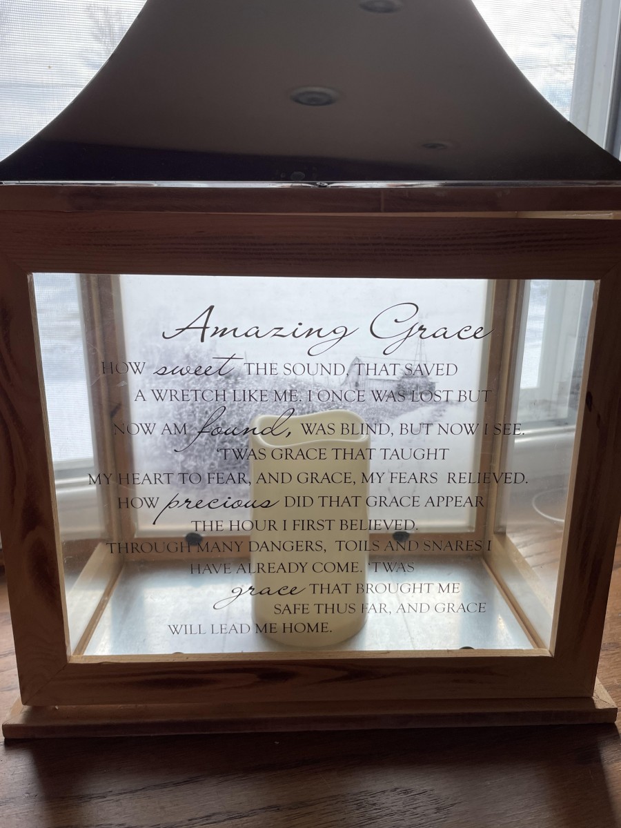 Amazing Grace Large Lantern