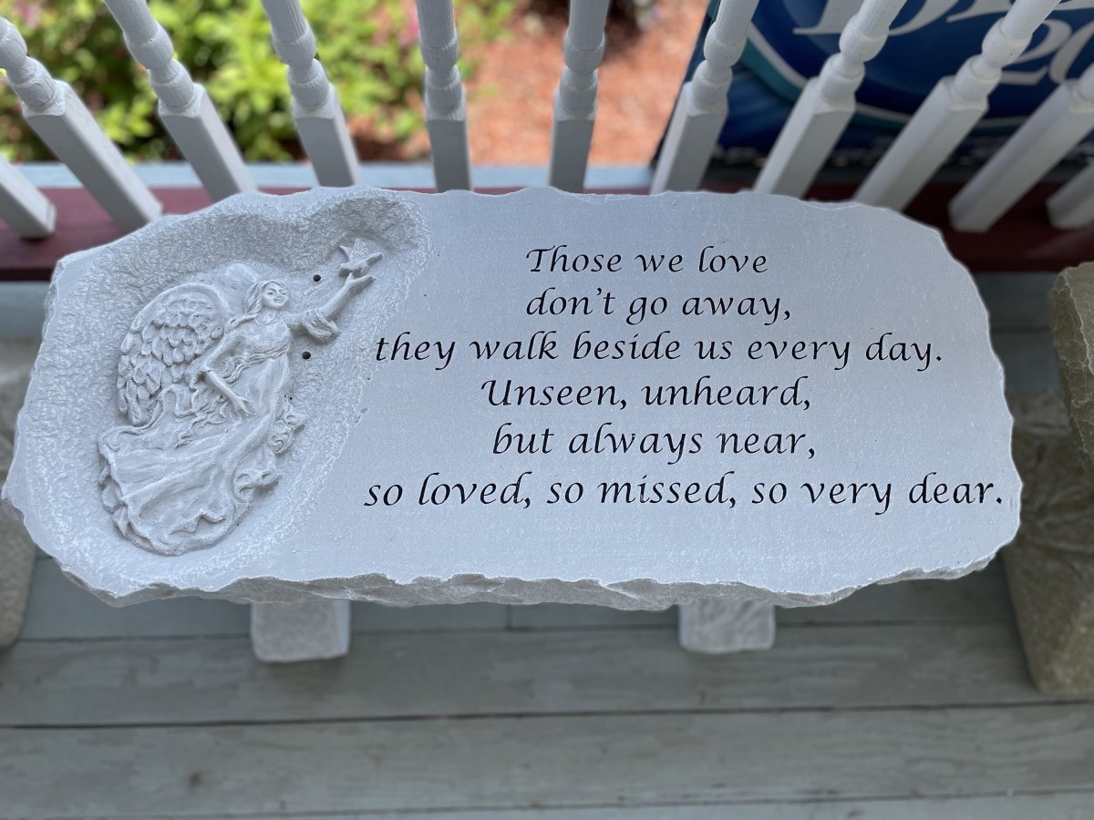 "those we love" - garden bench