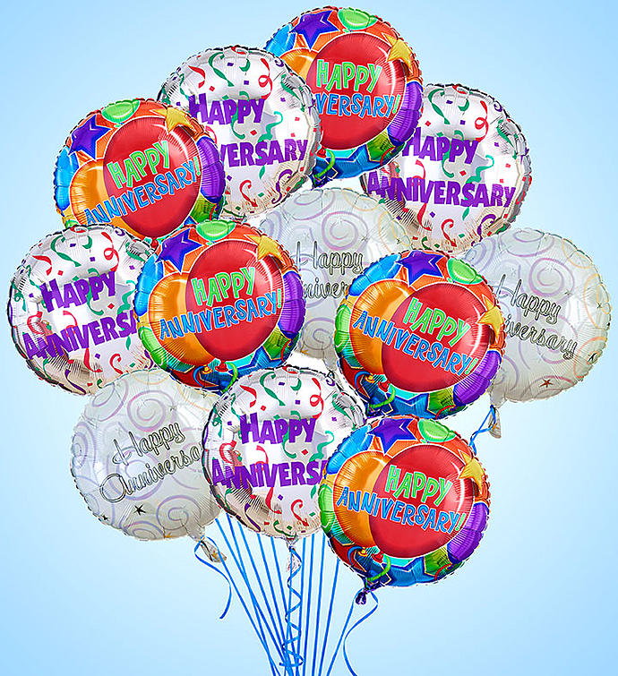 12 Happy Anniversary Balloons