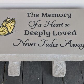 Never Fades Away Cement Sympathy Bench