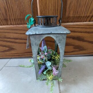 Antique Lantern With Flowers