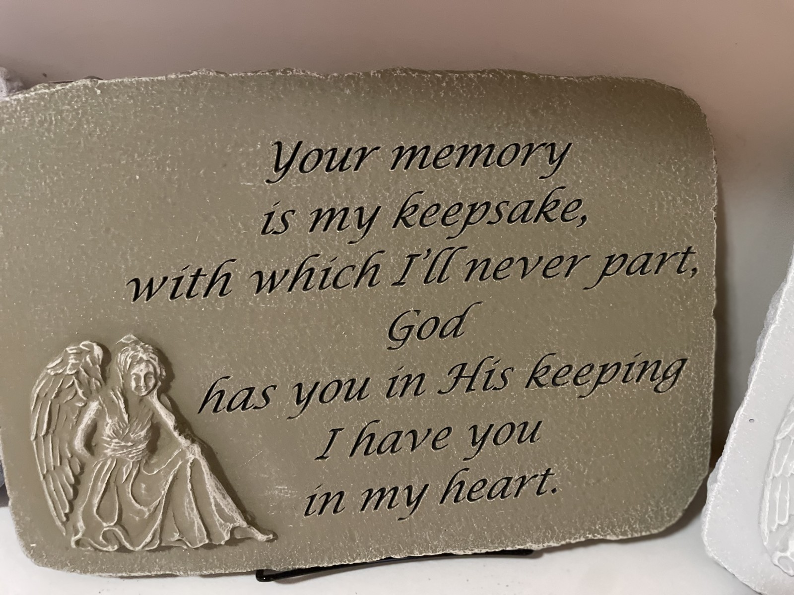 "your memory" - garden stone