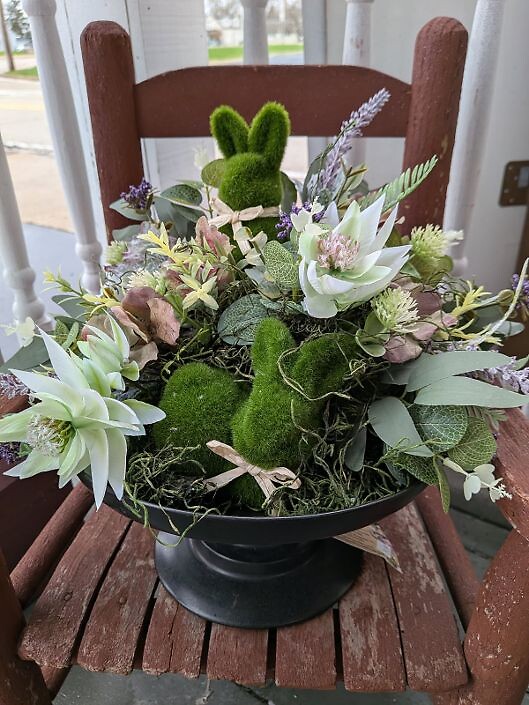 Double Bunny Artificial Arrangement
