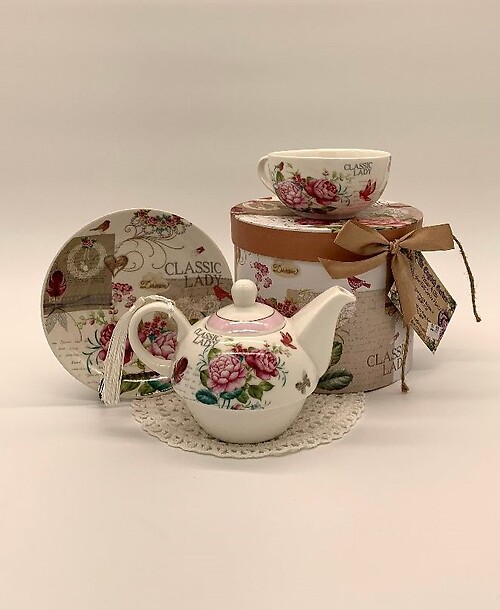 Rose Floral Tea Set