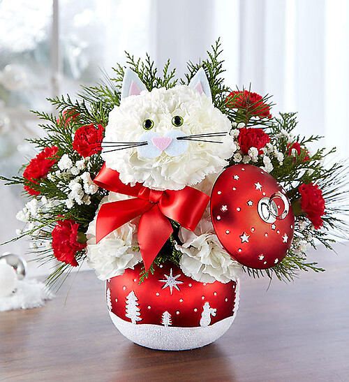 Fabulous Feline in Starry Night Ornament