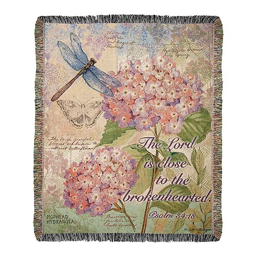 Broken Hearted Dragonfly Tapestry Blanket