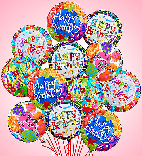 12 Birthday Balloons