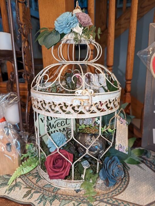 Vintage Eclectic Bird Cage