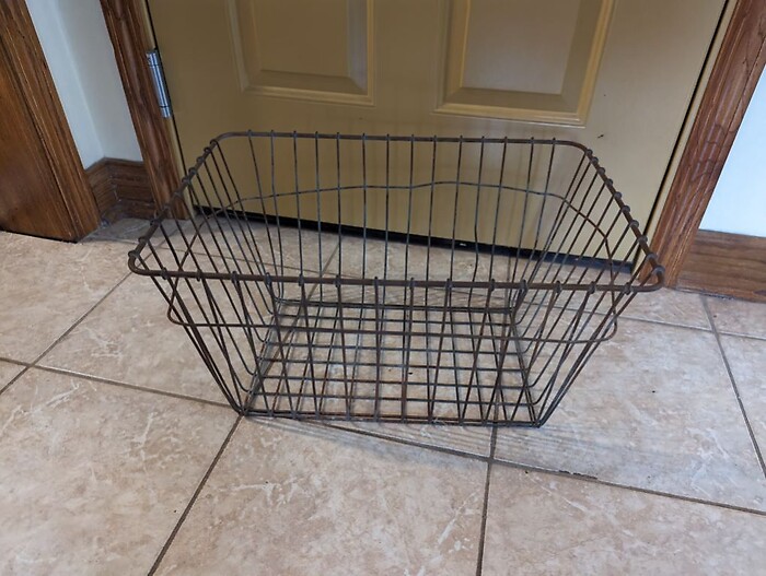 Antique Large Metal Basket