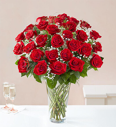 24  Elegance Long Stem Red Roses