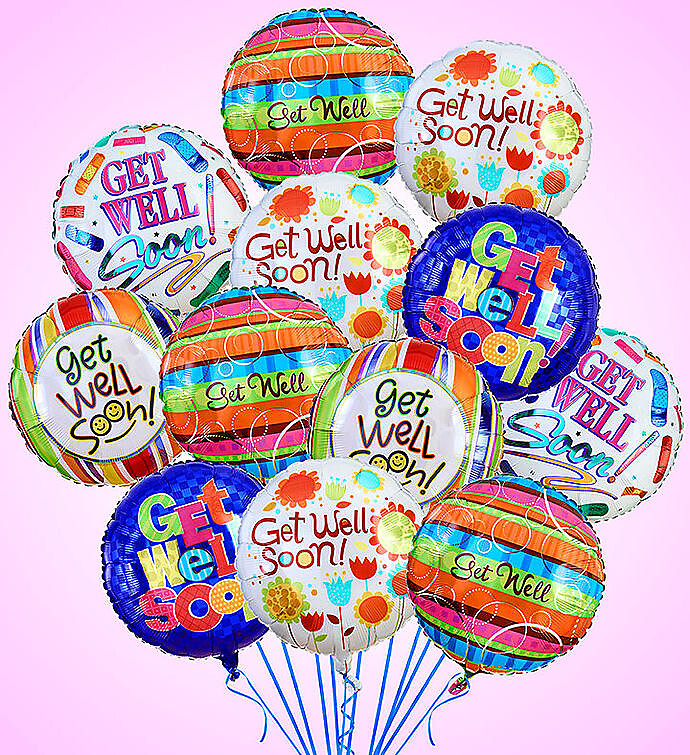 12 Get Well Balloons
