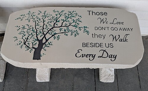 Those We Love Sympathy Garden Bench