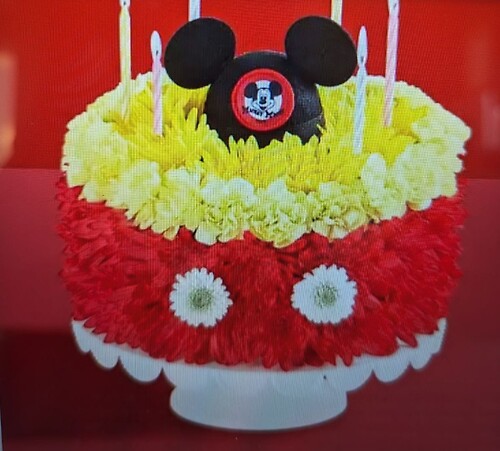 Mickey Mouse Flower Cake